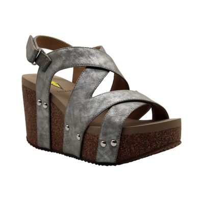 Image showing  Tory Double Crisscross Wedge Sandals