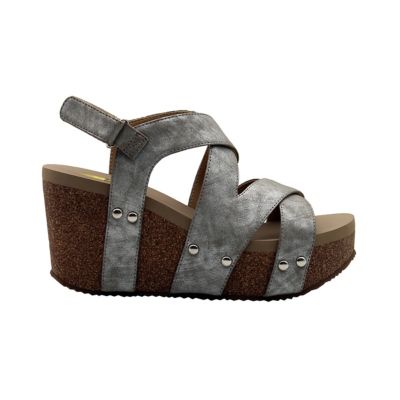 Image showing  Tory Double Crisscross Wedge Sandals