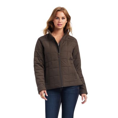 Ariat Women's REAL Crius Quilted Jacket I wear Medium in shirts but went with Large in the jacket to allow room for thicker winter clothing and it's a perfect fit