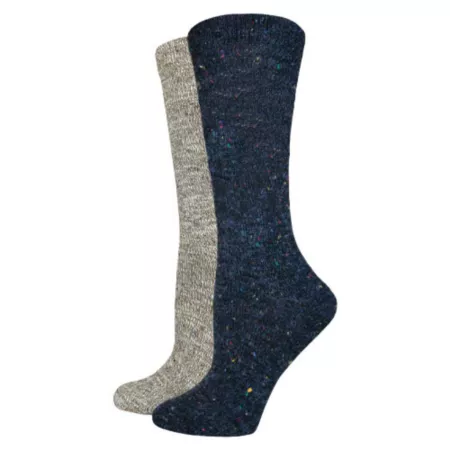 Blue Mountain Women's Merino Wool Blend Mid-Length Socks 2 Pairs 2/72750 Women's Crew Socks