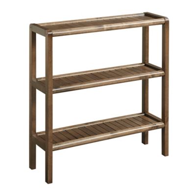 NewRidge Home Goods Solid Wood Abingdon Console, Stand, Bookcase, Shoe Rack, 3 Tier, 2207-CHS