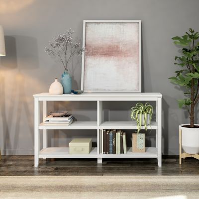 NewRidge Home Goods Edenton 54 in. Media/Sofa Console Table with Open Bookcase