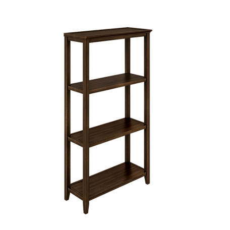 NewRidge Home Goods 3-Tier Tall Wooden Bookcase, Walnut