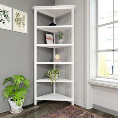 NewRidge Home Goods Edenton Wood 75in. H 5-Shelf Bookcase