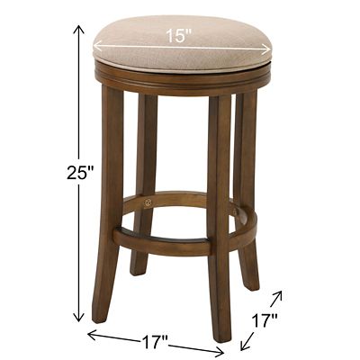 Image showing  Victoria Counter-Height Swivel Stool, 25 in., Cream/Honeysuckle