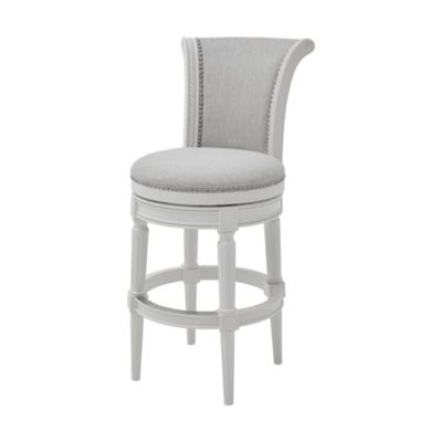 NewRidge Home Goods Chapman Wood Bar-Height Swivel Bar Stool with High Back, 45 in.