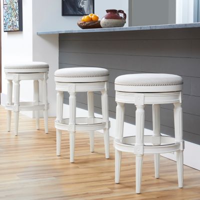 Image showing  Good Backless Chapman Bar-Height Stool, 30 in., White