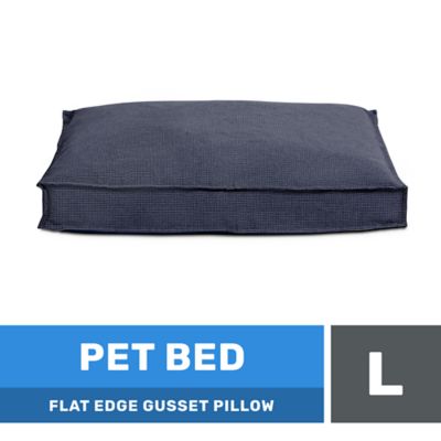 Retriever Rectangular Gusseted Flange Pet Bed, Large, Blue