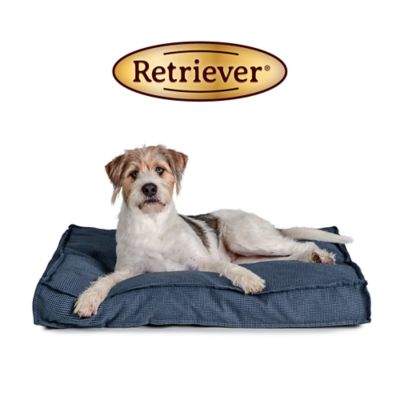 Image showing  Rectangular Gusseted Flange Pet Bed, Large, Blue, 36 x 27 in.