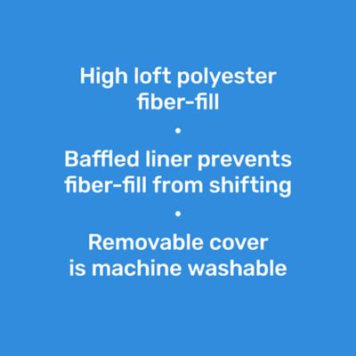 Image showing  Rectangular Gusseted Flange Pet Bed, Large, Blue, 36 x 27 in.