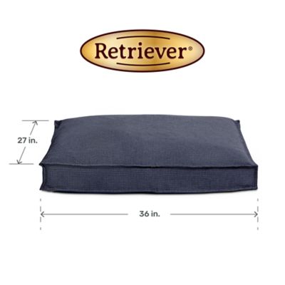 Image showing  Rectangular Gusseted Flange Pet Bed, Large, Blue, 36 x 27 in.