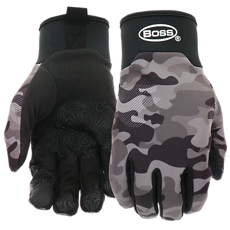 Boss Camo Jersey Gloves - Large