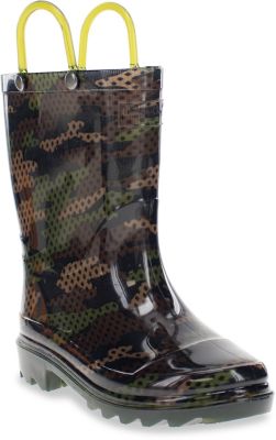 Western Chief Boys' Woodland Camo Mid PVC Rain Boots