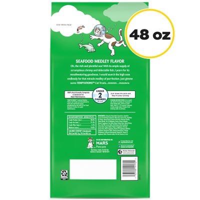 Image showing  Classic Seafood Medley Flavor Crunchy and Soft Cat Treats, 48 oz.