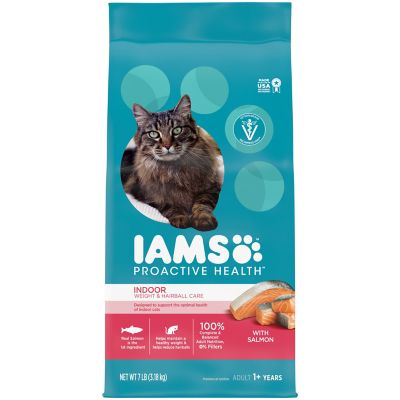 Iams ProActive Health Adult Indoor Weight and Hairball Care Salmon Recipe Dry Cat Food