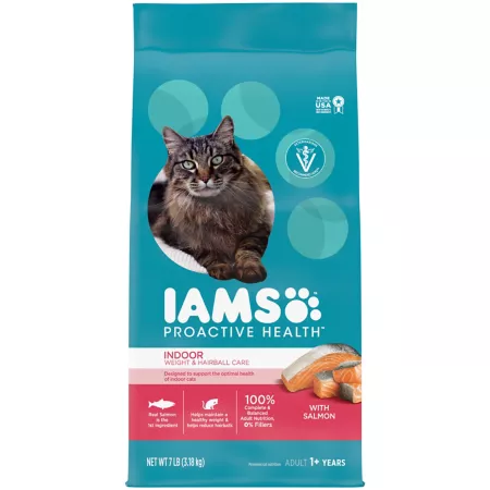 Iams ProActive Health Adult Indoor Weight and Hairball Care Salmon Recipe Dry Cat Food Dry Cat Food