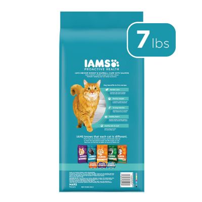 Image showing  ProActive Health Adult Indoor Weight and Hairball Care Salmon Recipe Dry Cat Food