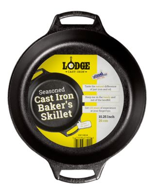 Lodge Cast Iron Cast-Iron 10.25 in. Seasoned Baker's Skillet