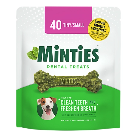 Minties Dental Bone Tiny/Small Dog Treats, 16 oz
