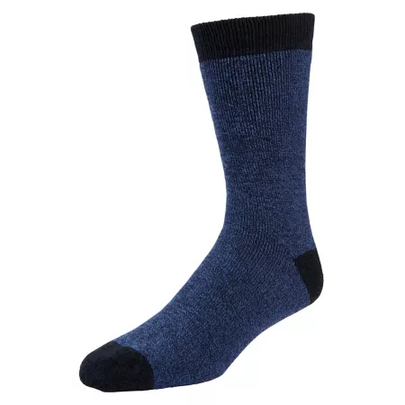 Blue Mountain Men's Mid-Thick Thermal Solid Heather Crew Socks 4 Pairs Men's Crew Socks