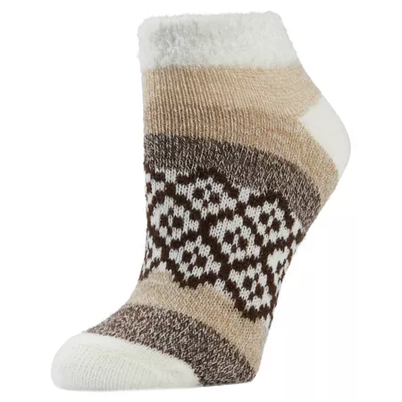 Little Hotties Fireside Diamond Pattern Overlay Women's Low Cut Socks 1 Pair Women's Ankle Socks