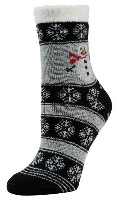 Little Hotties Men's Fireside Snowman Crew Socks, 1-Pair