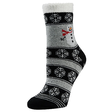 Little Hotties Men's Fireside Snowman Crew Socks, 1 Pair