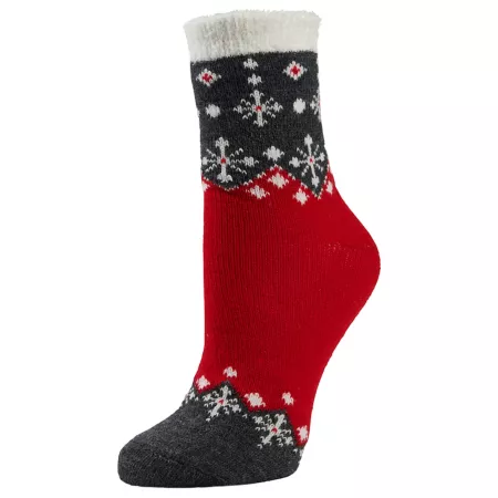 Little Hotties Fireside Elsa's Sweater Crew Socks for Women 1 Pair Women's Crew Socks