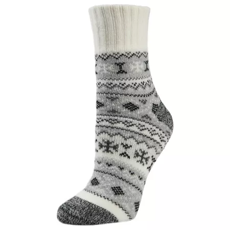 Little Hotties Fireside Snowbound Crew Socks for Women Black 1 Pair Women's Crew Socks