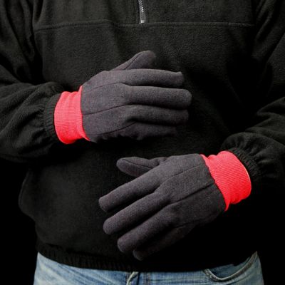 Image showing  Men's Fleece-Lined Jersey Work Gloves, 3-Pack