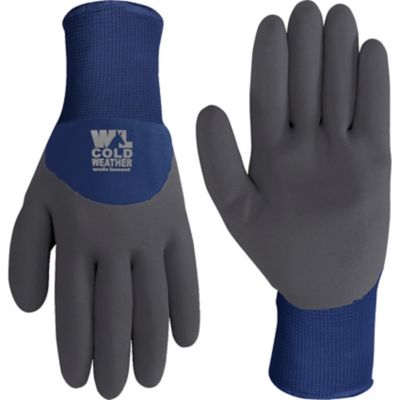 Wells Lamont Men's Lined Latex Knit Winter Work Gloves with Waterproof Coating, 1-Pair