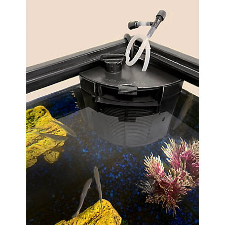 Supreme EZ Clean Single Internal Filter for Aquariums up to 30 gal., Single Cartridge Filter, Black