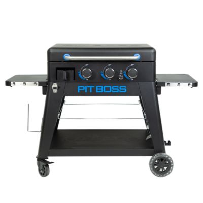 Image showing  3-Burner Ultimate Lift-Off Propane Gas Flat Top Griddle, 536 sq. in., Black/Blue