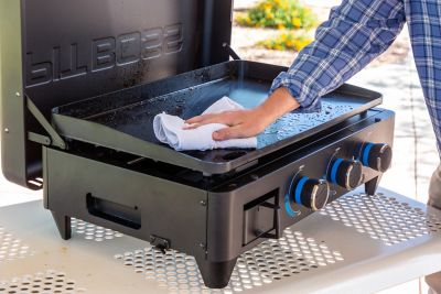 Image showing 6 th Pit Boss 3-Burner Ultimate Lift-Off Propane Gas Flat Top Griddle, 536 sq. in., Black/Blue