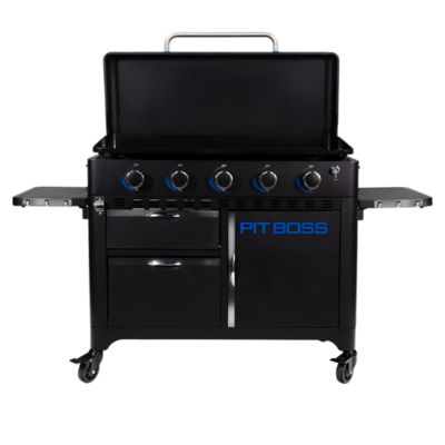 Image showing  5-Burner Ultimate Propane Gas Flat Top Griddle, 647 sq. in., Black/Blue
