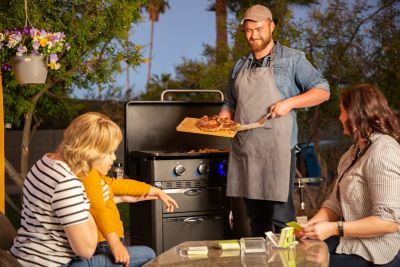 Image showing 7 th Pit Boss 5-Burner Ultimate Propane Gas Flat Top Griddle, 647 sq. in., Black/Blue