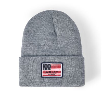 Ariat Men's Rebar American Flag Patch Work Beanie, 10041510