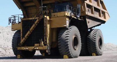 Image showing  Heavy-Duty Wheel Chock, 95-165 in. Tire Diameter, Up to 400 Ton Capacity