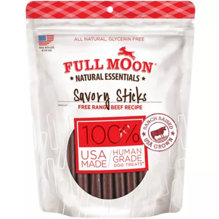 Full Moon Essential Beef Sticks Dog Treats 22 oz. Dog Jerky Treats