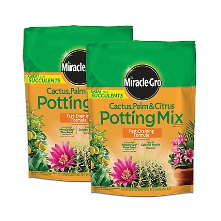 Miracle-Gro 8 qt. Cactus, Palm and Citrus Potting Mix, 2-Pack