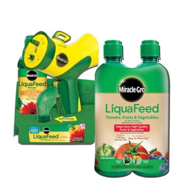 Miracle-Gro 400 sq. ft. LiquaFeed All-Purpose Plant Food Advance Starter Kit and Tomato, Fruits and Vegetables Bundle