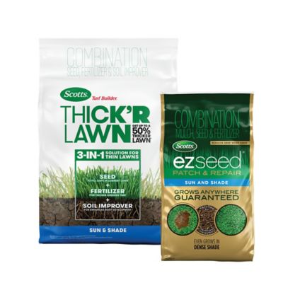 Scotts 40 lb. Turf Builder Thick'R Lawn Sun and Shade and Scotts 10 lb. EZ Seed Patch and Repair Sun and Shade Bundle