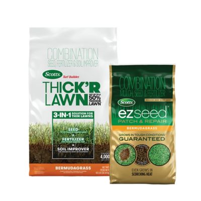 Scotts Turf Builder THICK'R LAWN Bermudagrass and Scotts EZ Seed Patch & Repair Bermudagrass Bundle
