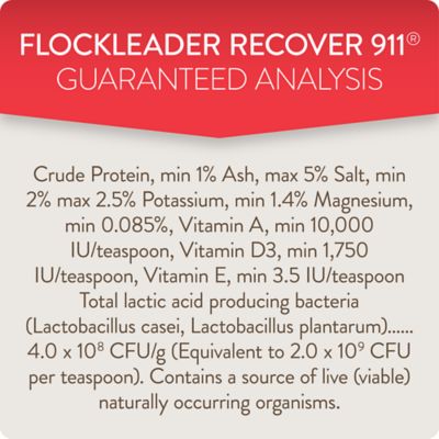 Image showing 6 th FlockLeader Recover 911 Poultry Supplement for Severe Stress, 8 oz.