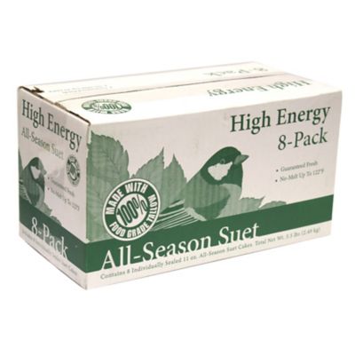 Heath Outdoor Products Bird's Blend High-Energy No-Melt Suet Cakes, 8-Pack I have been buying the High Energy 8 pack Suet every year for the past 3 years and our birds have been enjoying these every year