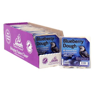Heath Outdoor Products Blueberry Dough High-Energy No-Melt Suet Cake, 11.25 oz., 12-Pack