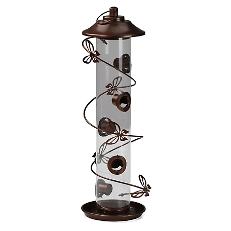 Heath Outdoor Products The Butterfly Swirl Tube Bird Feeder, 1 lb. Capacity