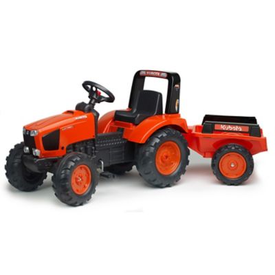 Falk Kubota M135GX Pedal Tractor with Trailer Ride-On, for 3+ Years, FA2060AB