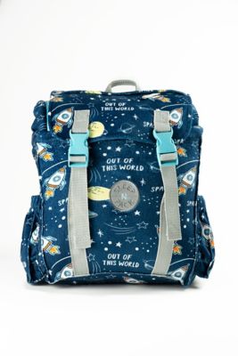 Image showing  Sleep-n-pack, 50 F Packable Little Kid's Sleeping Bag & Backpack, Space Print