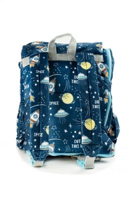 Image showing  Sleep-n-pack, 50 F Packable Little Kid's Sleeping Bag & Backpack, Space Print